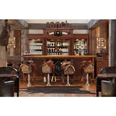 Imagem de Caaerttply Pano de fundo de fazenda rústica, taberna, bar antigo, caubói ocidental, cenário fotográfico 3 x 2,4 m, tema do oeste selvagem, fundo de fazenda, crianças, festa de aniversário, decoração