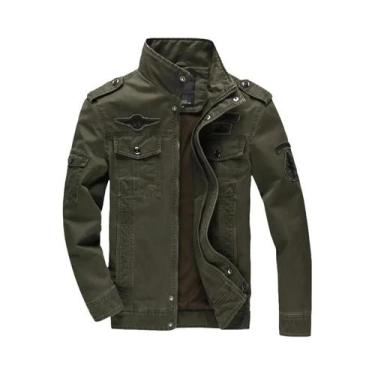 Imagem de Jaqueta Bomber Militar Masculina - Algodão, Casual, Solta e de Alta Qu