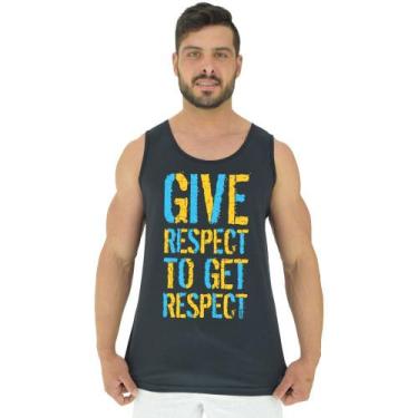 Imagem de Regata Clássica Masculina MXD Conceito Give Respect, Preto, EGG