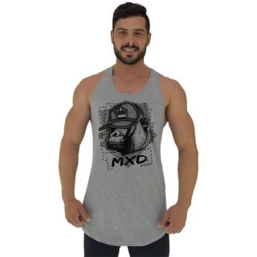 Imagem de Regata Longline Estampada Masculina MXD Conceito Monkey King, Cinza, G