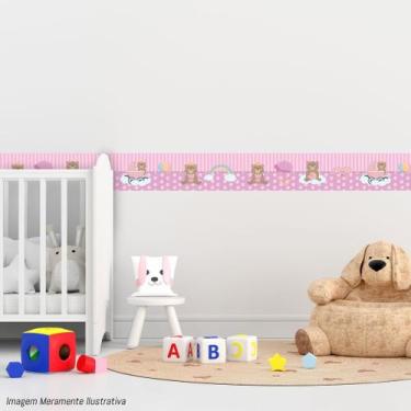 Imagem de Faixa Adesiva Decorativa Quarto Infantil Urso Bebê 15x100cm - PRESENTE