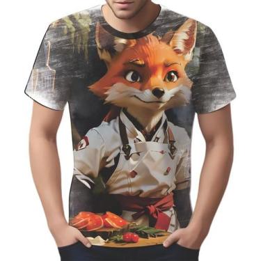 Imagem de Camiseta Camisa Tshirt Chefe Raposa Cozinheira Cozinha 0 - Enjoy Shop,