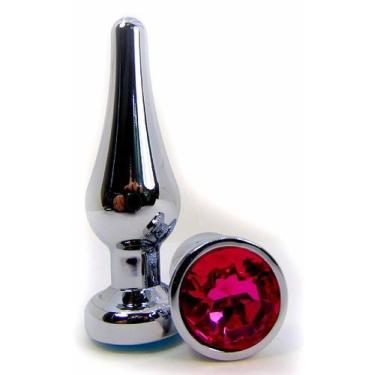 Imagem de Plug Anal P de Aço com Cristal Brilhante 11x3cm - Sexshop
