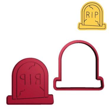 Imagem de Cortador Marcador Halloween Lápide RIP Wandinha - DOCE IMPRESSO,  12cm