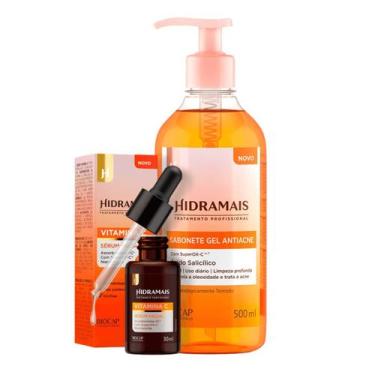 Imagem de Kit Antiacne Hidramais Sabonete Gel e Serum Vit C
