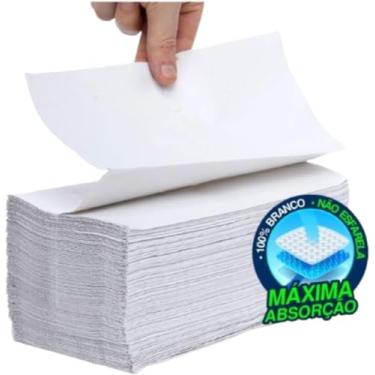 Imagem de Papel Toalha Interfolhado Extra Branco Luxo Premium Duas Dobras 20x21 cm 5.000 Fls