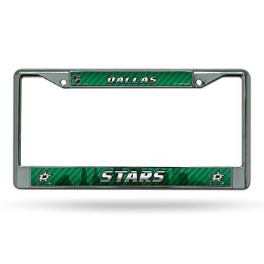 Imagem de Rico Industries Moldura cromada prateada NHL Dallas Stars 30,48 cm x 15,24 cm W' decalque inserção carro/caminhão/SUV acessório automotivo
