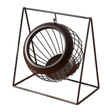 Imagem de FytStycale Suporte para cápsulas de café, cesta de ferro para frutas, suspensa, à prova de ferrugem, recipiente para doces e café, Preto