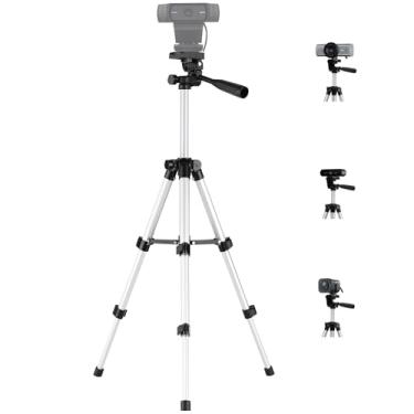 Imagem de Suporte de suporte de tripé para câmera média para Logitech Webcam C930 C920 C615-Silver