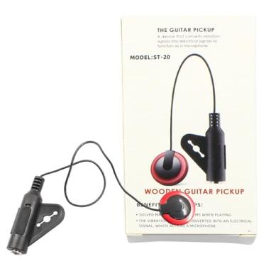 Imagem de Jiozermi Captador piezo de microfone de contato, captador de violão, captador de microfone para violão, violino, viola, ukulele, violoncelo, banjo (vermelho)