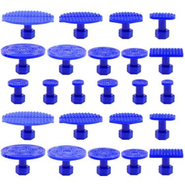 Imagem de Abas para extrator de amassados, 24 peças de abas de remoção de amassados de carroceria, ferramenta de reparo de amassados sem pintura, abas de cola com ventosa de gelo para reparo de amassados de
