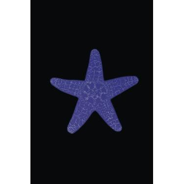 Imagem de PURPLE STARFISH Notebook: LINED paper, 120 page 6”x9” wide/legal ruled composition pad with POP ART cover for school, college, English, science, ... like to stay between the lines: Structured