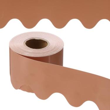 Imagem de PATIKIL Borda de quadro de avisos, pôster de 65,5 metros, quadro-negro, decoração de cortiça, bordas recortadas, decoração de parede para sala de aula e escritório, vermelho Morandi