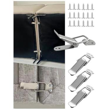 Imagem de Fizzest Conectores de sofá para ficar secional, manter o sofá secional junto, grampos modulares, ganchos de sofá secionais para manter no lugar, conectores de móveis (1 caixa de 4 peças)