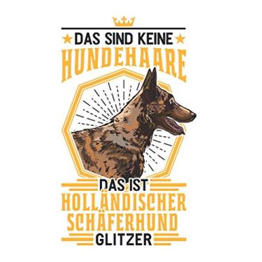 Imagem de Hollandse Herder Notizbuch: Hollandse Herder Glitzer Holländischer Schäferhund / 6x9 Zoll / 120 gepunktete Seiten Seiten