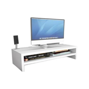 Imagem de Suporte Monitor Madeira Base para Monitor Suporte Mesinha(BASE MONITOR DUPLO)