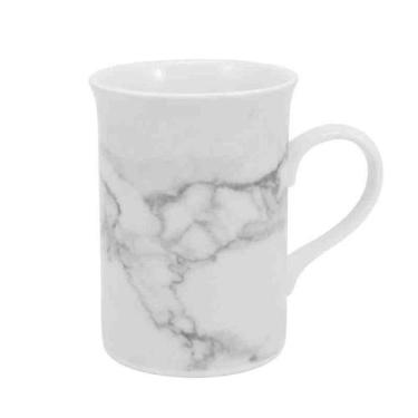 Imagem de Caneca de Porcelana 240 ml Mármore Cinza Schmidt - Porcelana Schmidt