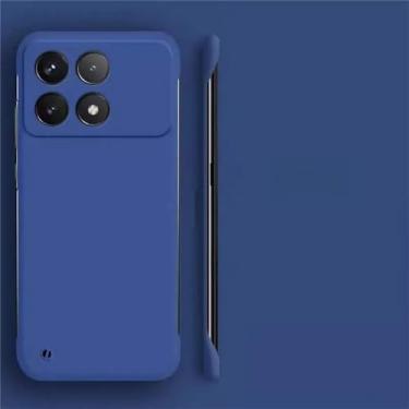 Imagem de Capa de telefone ultrafina sem moldura para POCO F6 F3 Pro à prova de choque rígido PC capa traseira para POCO M3 Pro 5G skin, azul escuro, para Poco F6 Pro