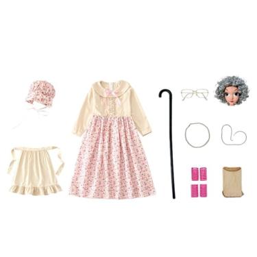 Imagem de Colaxi Fantasia de Vovó para Crianças Acessórios para Festas, 150cm