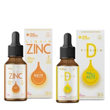 Imagem de Combo Zinc For Kids 30ml Morango True Source e Vitamina D Baby & Kids 30ml Framboesa True Source