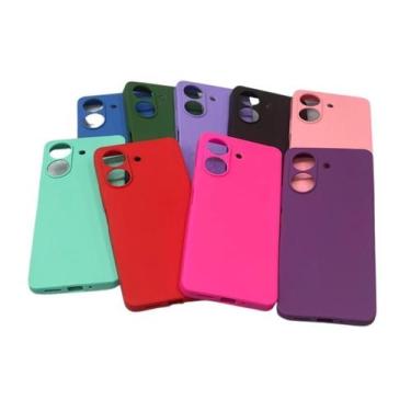 Imagem de Capa Xiaomi Redmi 13c Veludo + Película 3D Azul-Marinho - Dsitrbuidora