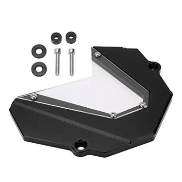 Imagem de Tampa da Roda Dentada Dianteira da Motocicleta, Capa de Protetor de Proteção contra Roda Dentada de Alumínio CNC para MT-09/FZ09 2013-2017-RED (Preto)