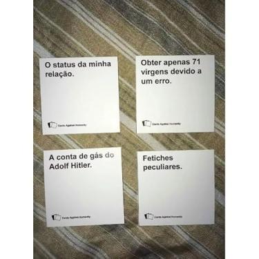 Imagem de Cartas Contra Humanidade, Jogo de Cartas Base em Português, Jogo de Festa para Adultos (Verso Branco)