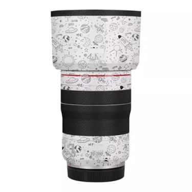 Imagem de Adesivo de corpo de lente de câmera para Canon RF 70-200 mm F4 L is USM Vinyl Wrap Film Skin Anti-Scratch Decorativo Decalque Protetor Casaco 70-200 4 (Cartoon Space White)