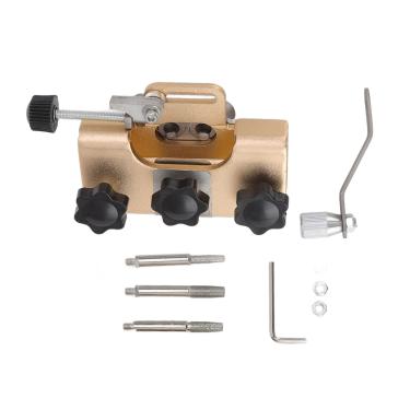 Imagem de Conjunto de afiador portátil atualizado de corrente de motosserra com bolsa de armazenamento para afiação precisa de dentes em todas as motosserras e serras elétricas, ouro (ouro)