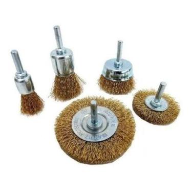 Imagem de Kit Jogo Escova Aço 5 Peças 7270 Para Parafusadeira - DTC