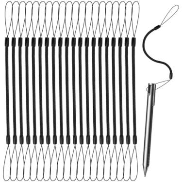Imagem de 20 pçs cordão elástico, anti-perda Stylus cordão caneta correia plástico silicone Stylus cabo bobina para prancheta de desenho caneta para tablet tela sensível ao toque