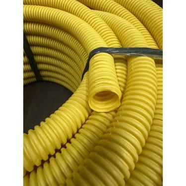 Imagem de Conduite Eletroduto Corrugado Amarelo 3/4 50 Metros PEAD Alta Qualidad