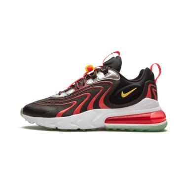 Imagem de Tênis masculino casual de corrida Nike Air Max 270 React Eng Cw7302-001, Black/Topaz Gold-pistachio Frost, 11.5