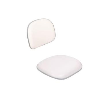 Imagem de Assento e Encosto Secretária Espuma branco branca Injetada Tecido Sint