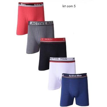 Imagem de Kit Com 5 Cueca Boxer Active Man, M