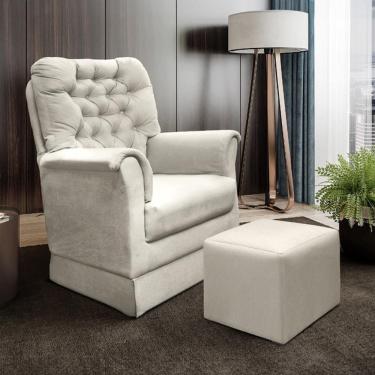 Imagem de Poltrona de Amamentação com Puff Agatha Phoenix Baby