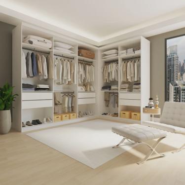 Imagem de Conjunto Closet Casal sem Portas 2 Módulos 6 Gavetas França