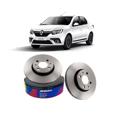 Imagem de Par Disco Freio Dianteiro Renaut Acdelco Logan 2007 A 2015