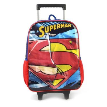 Imagem de Mochila Infantil De Rodinhas Superman Vermelha - Luxcel