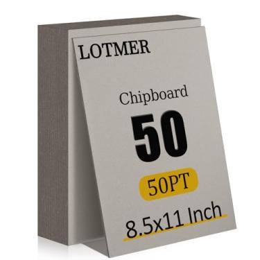 Imagem de LOTMER Pacote com 50 folhas de aglomerado, folhas de aglomerado resistentes de 21 x 28 cm para encadernação de livros, placa de fichários kraft para artesanato faça você mesmo, capas de livros, caixas