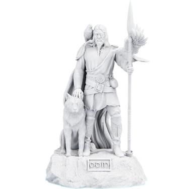 Imagem de Estátua Imagem Odin Mitologia Nórdica Valhalla Pai de Todos (Cor Mármore)