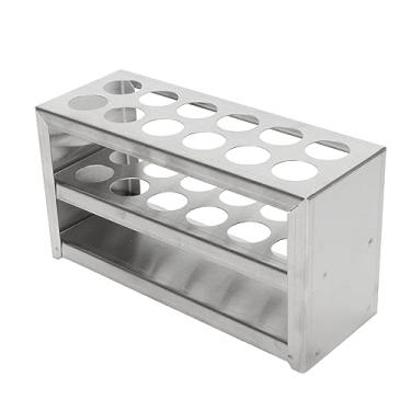 Imagem de Rack do Suporte do Tubo de Ensaio de Aço Inoxidável, 12 Orifícios de 3 Camadas de 3 Camadas Suporte para Centrífuga de Centrífuga, Adequado para Tubos de diâmetro. ≤19 Mm