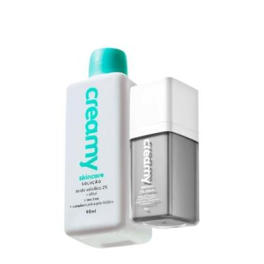 Imagem de Kit Creamy Ácido Salicílico Solução Tônica Antiacne e Eye Cream Creme Antirrugas Clareador (2 produtos)