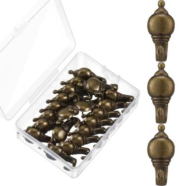 Imagem de 20 peças ganchos de pino em forma de planta gancho de pino de liga de zinco imagem bronze ganchos de parede (cabaça retrô)