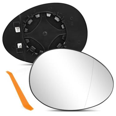 Imagem de TOP-MAX Substituição de vidro do espelho lateral do passageiro para Mini Cooper 2007 2008 2009 2010 2011 2012 2013 2014 2015, vidro retrovisor aquecido direito substitui 51169803192 51162755626