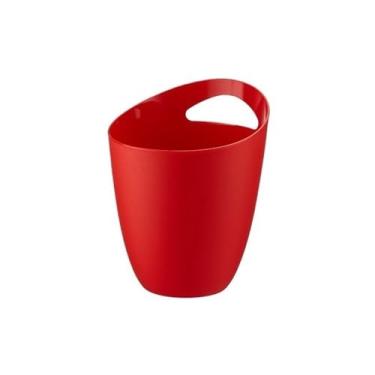 Imagem de Balde de Gelo Balde de gelo grande engrossado acrílico balde de champanhe cerveja balde de vinho gelo balde de grãos de gelo para festa de bar Refrigerador de Vinho(Red)