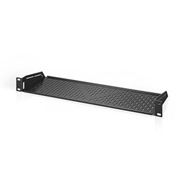 Imagem de AC Infinity Prateleira de rack universal cantilever ventilada 1U, 15 cm de profundidade, para racks de equipamentos de 48 cm. Aço laminado a frio de 2,4 mm, capacidade de 18 kg
