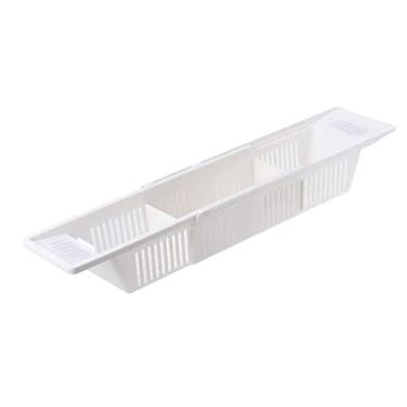 Imagem de Bandeja de organizador de banheira prateleira de cesta de banheira organizador de brinquedos de banho rack de armazenamento retrátil (cor: tamanho A: conforme mostrado)