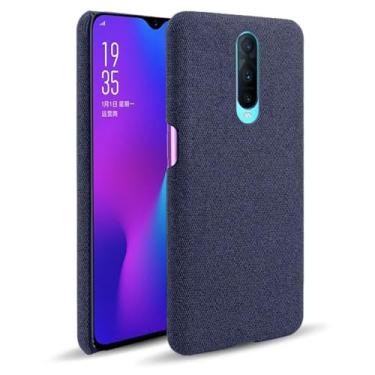 Imagem de Capa para OPPO R17 PRO,Capa desenhada em lona,Case Protetora Ultrafina com Empunhadura Macia,Design em Tecido Antichoque e Antiarranhões-Blue