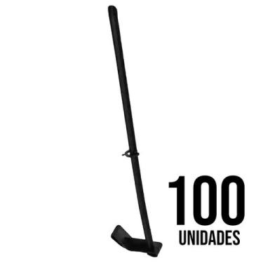 Imagem de Haste para Bandeira de Carro Plástico Preta 40cm - 100 Un. - Extra Fes